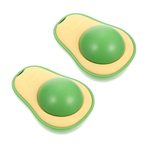 VILLCASE Catnip Wandball 2Pack Avocado Form Spielzeug Essbare Katze Lecken Spielzeug Katze Kauen Spielzeug Zähne Putzen Katze Biss Spielzeug Drehbare Indoor Katze Spielzeug Katze von VILLCASE