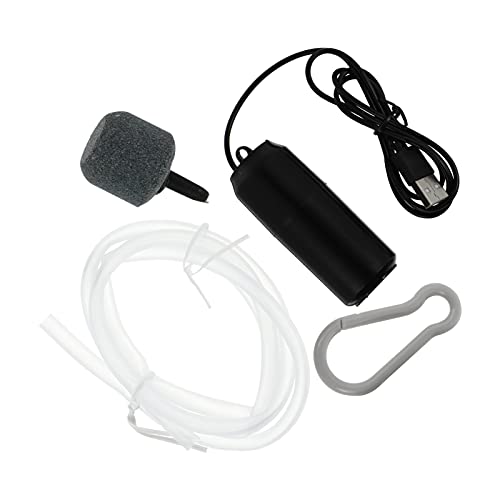 VILLCASE Dekorationen Für Aquarien Einweihungsgeschenk Tragbares Aquarium USB Air Pump Ultra Leise Luftpumpe Stummschaltung Energieeinsparung Zubeh?r Zubeh?r (Schwarz) Aquariumzubehör von VILLCASE