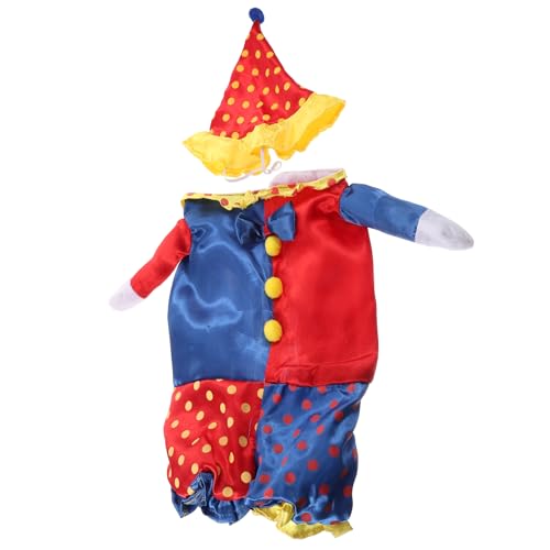 VILLCASE Hundekostüm Pennywise Hundekostüm Pennywise Hundekostüm Welpenkostüme Gruseliger Clown Hundekostüm Hundekostüme Kleider für Winter Clown Outfit Hundekleidung Der Hund Vierbeinerkleidung von VILLCASE