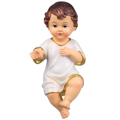 Jesus-Statuen, Kunstharz-Baby-Jesus-Figur - Krippen-Sammelstatue und Heiliger Glaube (6 cm) Jesus-Puppe von VILLCASE