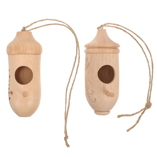 VILLCASE Kolibri- 2 Stück Natürliches Holz-Vogel-Nisthaus Für Gartengeschenke Winter-Heimdekoration von VILLCASE