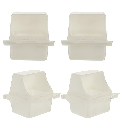 VILLCASE Pet Feeder Pet Feeder Small Bird Slot Feeder No Cage Hanging Feeder Cup Plastic Food & Water Dispenser Bowl (4 Pcs) Bird Cage Accessories Bird Cage Accessories von VILLCASE