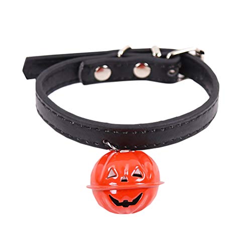 VILLCASE Verstellbares Halsband mit Kürbisglocke für Halloween, Party, Größe S von VILLCASE