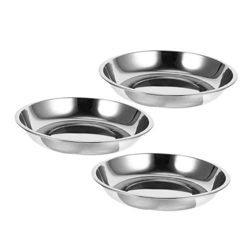 VILLFUL 3-teiliges Set aus rostfreiem Katzennapf Hundenapf Whisker-freundlicher Futter- und Wassernapf Metallbehälter für Tiernahrung leicht zu reinigen von VILLFUL