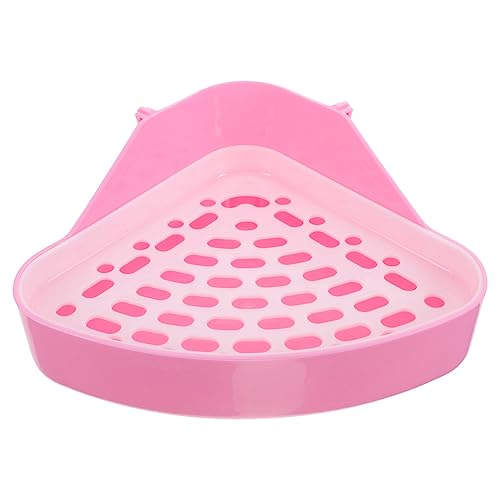 Kasten Kaninchentoilette Hamster klo kaninchenklo Kaninchen Töpfchen Töpfchen-Trainingstoilette für Haustiere Grillzubehör Chinchilla-Spielzeug Töpfchen für Haustiere Plastik Rosa VILLFUL von VILLFUL