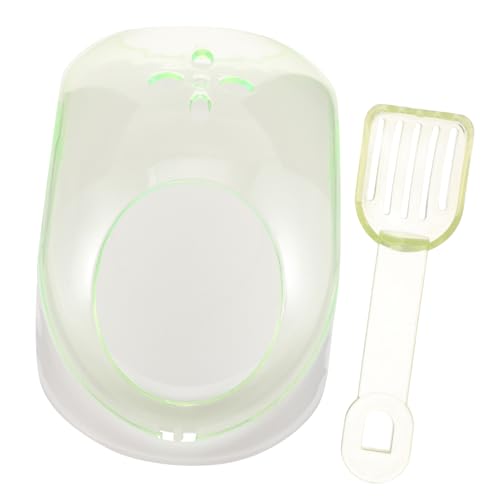 VILLFUL 1 Satz Hamster transparentes Badezimmer Kleintiertoilette Sandbadbehälter für Hamster Hamster-Sandbad Hamster sandbad Badewanne Hamster Badehaus Hamstersandbad Plastik Light Green von VILLFUL