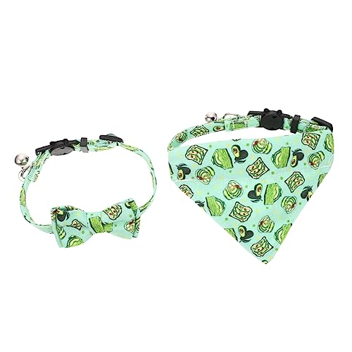 VILLFUL 1 Satz Haustierhalsband Katze Kätzchenhalsband mit Glöckchen Kätzchen-Fliege Welpen-Bandanas Kitten zubehör Kitten Halsband dekoratives Kätzchenhalsband Kätzchen-Zubehör Polyester von VILLFUL