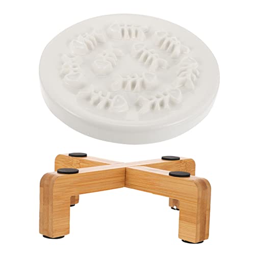 VILLFUL Slow Feeder-Napf-Set für Haustiere Slow Feeder-Napf für Hunde erhöhter Keramiknapf für Katzen und Hunde Nackenschutz-Design von VILLFUL