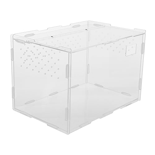 VILLFUL 1 Stück Karton Futterbox Für Reptilien Terrarienkäfigbecken Kletternder Futterbehälter Für Haustiere Kleines Terrarium Zuchtkäfig Reptilien Schlüpfen Spinnen-Terrarium Acryl von VILLFUL