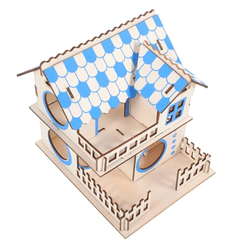 VILLFUL Elegante Holz Hamster Villa 2-geschichten Haustier Spielhaus Klettern Rack Meerschweinchen Versteck Spielzeug von VILLFUL