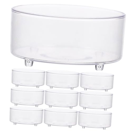VILLFUL 10 Stücke Fütterung Reptil Gericht Schildkröte Spinne Feed Tablett Platte Tasse Feeder Bowl Lebensmittel Wasser Becken Container Acryl VILLFUL 10 Stücke Fütterung Reptil Gericht Schildkröte Spinne Feed Tablett Platte Tasse Feeder Bowl Lebensmittel Wasser Becken Container Acryl von VILLFUL