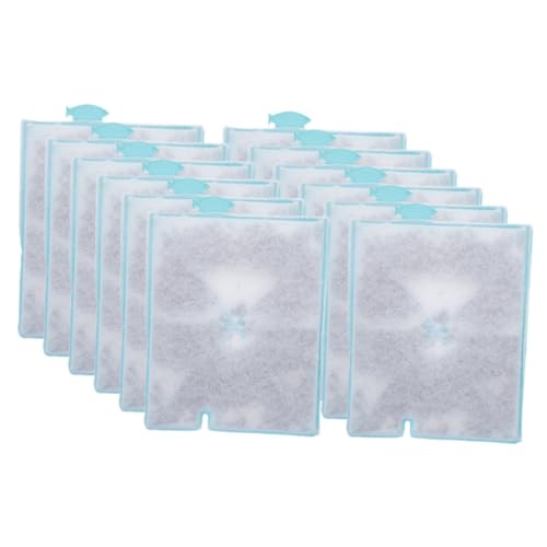 VILLFUL Aquarium Filter 12Pcs Verdickt Baumwolle Aktivkohle Pad für Süßwasser von VILLFUL