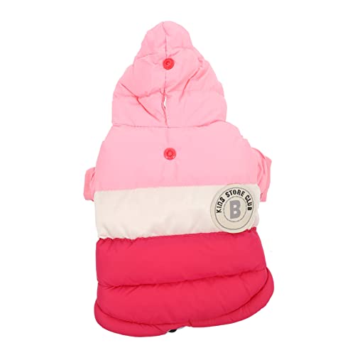 VILLFUL Kapuzenmantel für Hunde Winterweste warme Pufferjacke für Chihuahua Haustier-Outfit Rosa/Rot 18 von VILLFUL