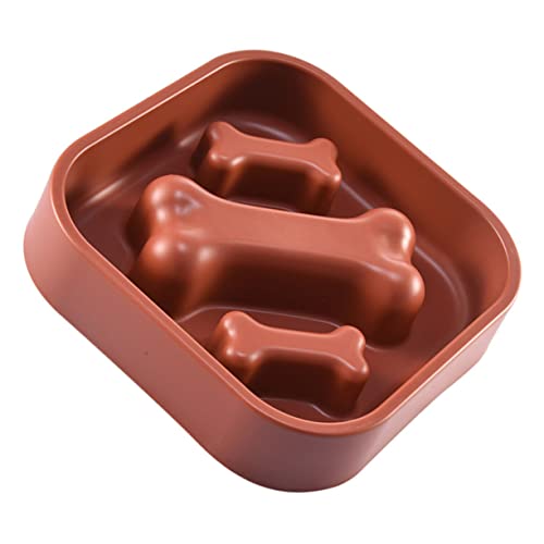 VILLFUL 1Stk Haustiernapf Auslaufsicherer Wassernapf für Haustiere Langsam fressender Futternapf plastikschälchen pet Supplies Trinknapf Schale Schüssel Haustier verhindert Choke Bowl rot von VILLFUL