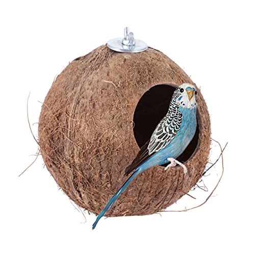 VILLFUL 1Stk Nest für kleine Haustiere die Critters Kleintier kokosschalen Vogelzubehör schandung Vögel Spielzeug Eichhörnchen Spielzeug Spielzeuge Kokosnuss-Vogelhaus Vogelnest Coffee von VILLFUL