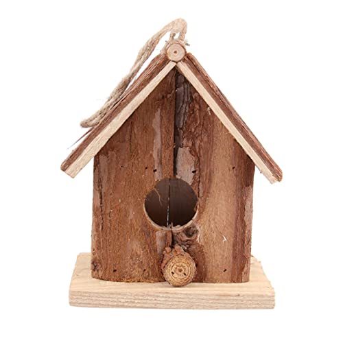 VILLFUL 1Stk Vogelhaus aus Holz Vogelrastplatz Vogelfutterhaus für kleine Vögel vogelhäuser für draußen Balkon vogelhaus Vogelkäfig Vogel Fütterer hängendes Holzhaus Garten Vogelhaus von VILLFUL