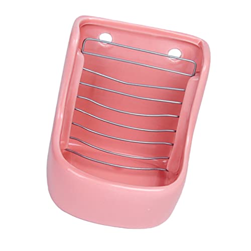 VILLFUL 1pc Dual-Purpose Fixable Rabbit Meerschweinchen Grasregal Anti-Biss-nahrungsbecken (pink) von VILLFUL