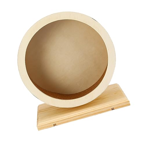 VILLFUL 1pc Holz Stumm Hamster Laufrad Chinchilla Hamster Sportspielzeug (holzfarbe) von VILLFUL