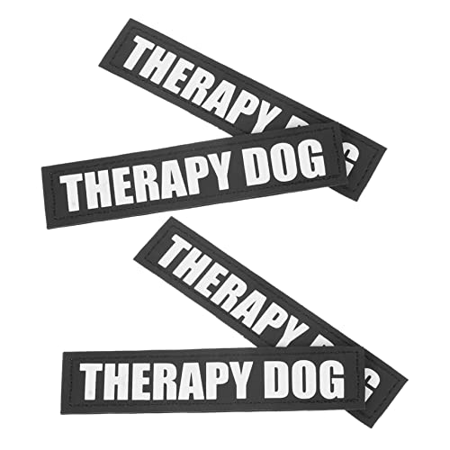 VILLFUL 2 Paar Geschirr mit Hundezucht therapiehund hundetraining hundezuggeschirr Diensthund Patches für Reflektor Aufkleber für Hundewesten Westenpatches für Hunde Pu von VILLFUL