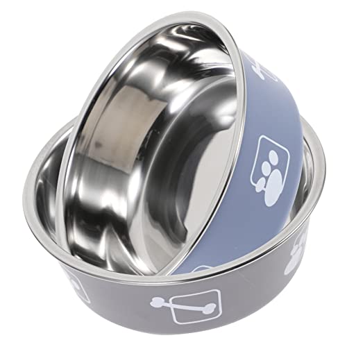 VILLFUL Robuster Hundefutterbehälter aus rostfreiem Edelstahl für Hunde Easy Feeder Bowl Rutschfestes Futternapf-Set für Haustiere von VILLFUL