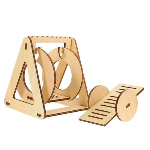 VILLFUL 2 Stück Holz Hamster Spielzeug DIY Holzwippe DIY Montagespielzeug Hamster Spielzeug von VILLFUL