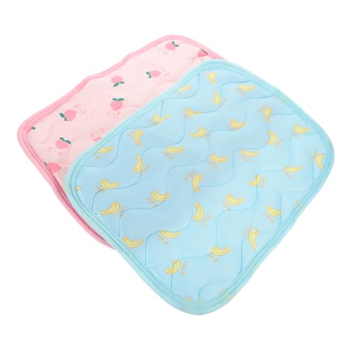 VILLFUL 2 Stück Kleintier Kühlkissen Hamster Sommerkissen Kühlkissen Sommermatte Kühlende Haustier Pads Kühlmatte Hase Kühlkissen Haustier Schlafzubehör Heimtierbedarf von VILLFUL