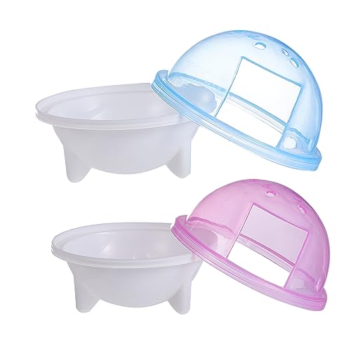 VILLFUL 2 Stücke Abnehmbare Kunststoff Hamster Badezimmer Töpfchen Multi-funktionale Badewanne Feeder Toilette Für Tiere von VILLFUL