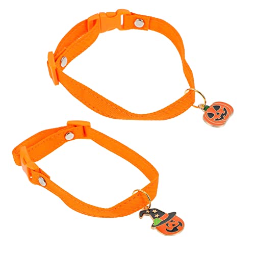 VILLFUL Katzen-/Hundehalsband- 2 Stück einzigartiger Kürbis-Choker für Heimtierbedarf Halloween- von VILLFUL