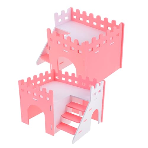 VILLFUL 2St Hamstervilla Hamsterversteck Mehrkammervilla Hamster häuschen Hamster Spielplatz Hamsternest Rattenvorräte Hamsterhütte Meerschweinchen Zaun schlafendes Nest Spielzeug PVC von VILLFUL