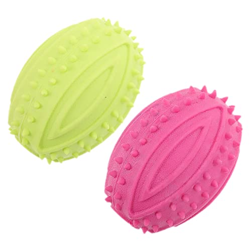 VILLFUL 2St Hundeball aus Gummi Hundekauball Haustiere Holen Spielzeug Beißspielzeug für Welpen Interactive Dog Toys kauspielzeug welpe dogball lustige Hundebälle Welpenbälle aus Gummi von VILLFUL