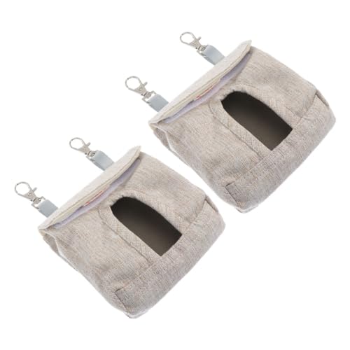 VILLFUL 2St Kleidersack Futterspender für Chinchillas hängende Lagerkrippe Kaninchenfutter pet Feeder pet Food Container Kaninchenkäfig Kleiner Futterautomat meerschweinchen Tasche Stoff von VILLFUL