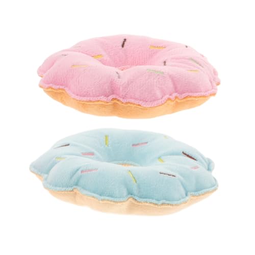 VILLFUL 2er-Pack Flauschiges Hundespielzeug in Donutform aus Plüsch großes Kauspielzeug für Hunde zur Linderung von Zahnungsschmerzen von VILLFUL