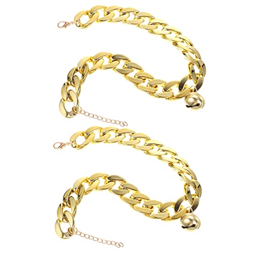 VILLFUL 2st Haustierhalsband Kleine Hundehalsbänder Für Jungen Kleine Hundehalsbänder Für Hündinnen Welpe Goldkette Goldene Verzierungen Halskette Mit Goldenen Gliedern Hundezubehör Abs von VILLFUL