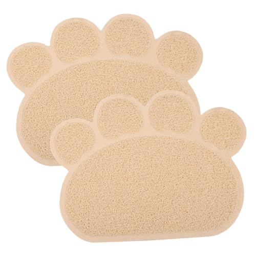 VILLFUL 2st Katzenstreu Matte Katzentoilette Napfmatten Für Haustiere Hundenapf Tischset Futtermatten Für Katzen Kätzchenstreumatte Katzenstreu Fangmatte Hundegeschirr Matten PVC von VILLFUL