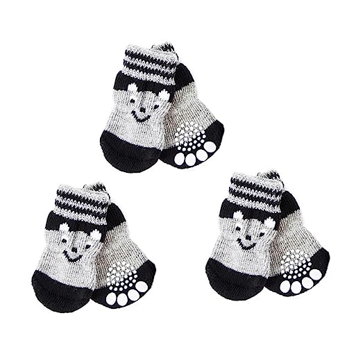 VILLFUL 3 Paar Hundeschuhsocken Haustierstrümpfe Socken Für Haustiere Schuhe Für Hunde Haustierbedarf Haustierfußband Haustierschuhe Strümpfe Für Haustiere Hundesocken von VILLFUL