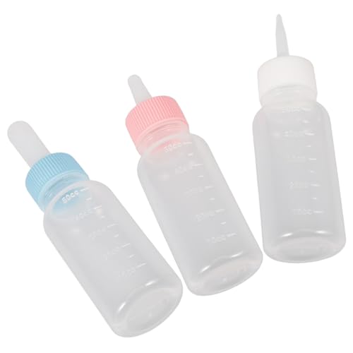 VILLFUL 3 Stück Haustierflasche Für Neugeborene Flaschenspender Kleine Stillflasche Kätzchen Milchflaschen Kätzchen Welpen Milchflasche Kätzchen Flaschen Futterflaschen Wasser von VILLFUL