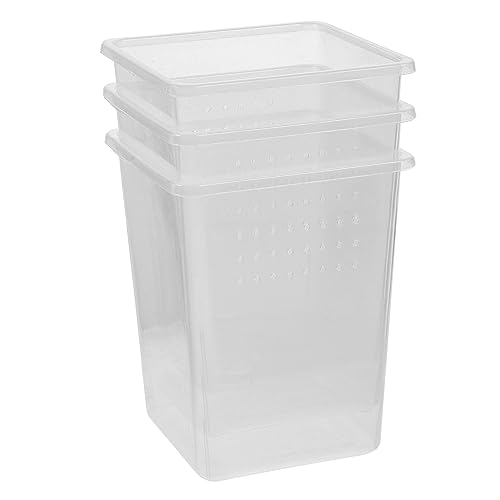 VILLFUL 3 Stück Kartons Fütterungsbox Terrarienkäfig für Reptilien Vogelspinne-Terrarium Habitat Inkubatoren insektenbox Insekten Box kleine Gehege Züchterboxen für Spinnen Plastik von VILLFUL