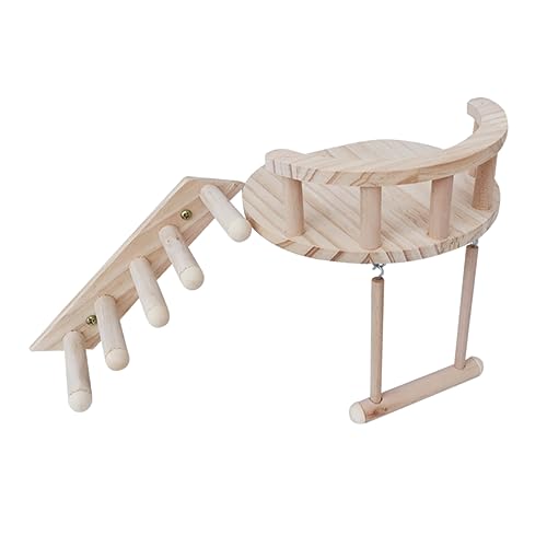 VILLFUL 3 Stücke Kleintierholz Spielzeug Hamster Leiter Stand Platform Und Swing Toy Set von VILLFUL