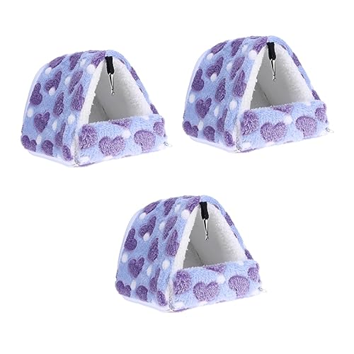 VILLFUL 3St Hamsterkäfig gemahlen haustierbett The purg sähwagen pet Bed petbett Igelnest Igel-Nestbett Igel warmes Nest Igel Bett Schlafsack Haustier warmes kleines Tierbett Violett von VILLFUL