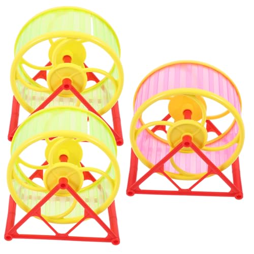 VILLFUL 3pcs Lustige Plastik Hamster Laufrad Haustier Spielen Rollenspielzeug Zufällige Farbe von VILLFUL