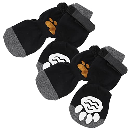 VILLFUL 4 Stück Haustier Hund Socken Sprunggelenkschutz für Haustiere Atmungsaktive Socken für Haustiere Paws pfotenschutz hundepflege Abriebfeste Baumwollsocken austauschbare Hundesocken von VILLFUL