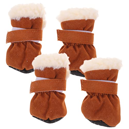 VILLFUL Bequeme Und Warme Schneestiefel Für Hunde 4 Schneesocken Für Und Große Hunde Nicht-Haustier-Stiefel Verstellbare Riemen von VILLFUL