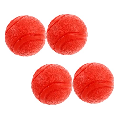 VILLFUL 4 Stück Haustier Spielzeugball, Interaktiver Ball, Katzenspielzeug, Interaktives Hundespielzeug, Kleine Hundebälle, Quietschende Tennisbälle Für Hunde, Gummibälle Für Hunde, von VILLFUL