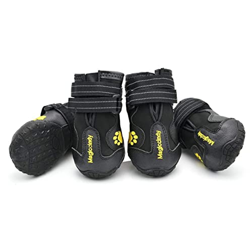 VILLFUL Hundeschuhe Für Den Winter wasserdichte rutschfeste Stiefel Für Hunde Warme Pfotenschutzschuhe Größe 8 Ideal Für Outdoor Aktivitäten von VILLFUL