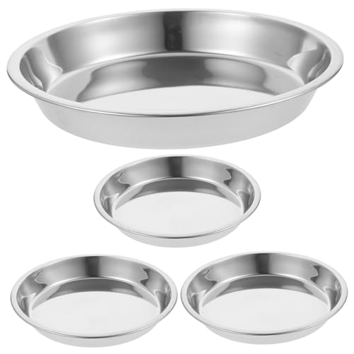 VILLFUL 4pcs Edelstahl Katzenfutter Schüssel Haustier Schalen Kätzchen Fütterung Schüssel Set von VILLFUL