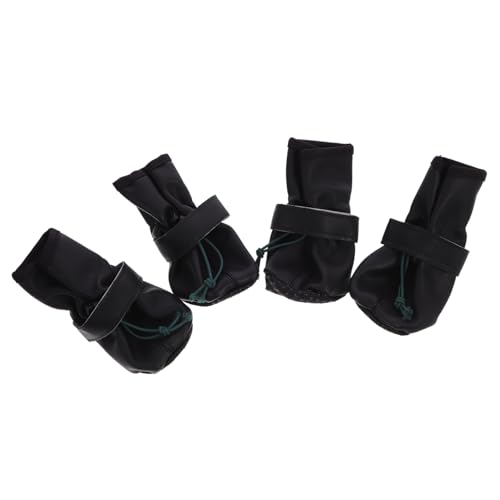 VILLFUL 4pcs Hundeschuhe Haustier Lederstiefel Nicht-hundestiefel für Outdoor-aktivitäten von VILLFUL