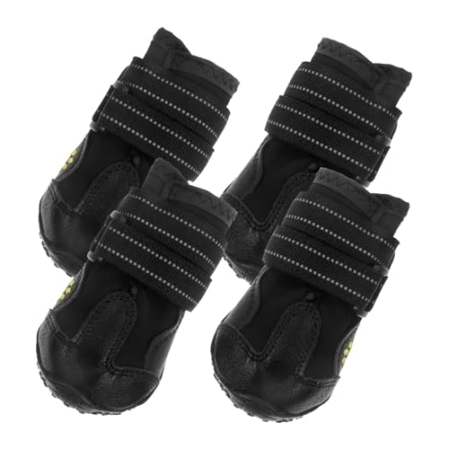 VILLFUL Wanderstiefel für Hunde wasserdicht Schneestiefel für Hunde Haustier-Hundeschuhe für den Winter warm Pfotenschutz Größe 3 Schwarz von VILLFUL