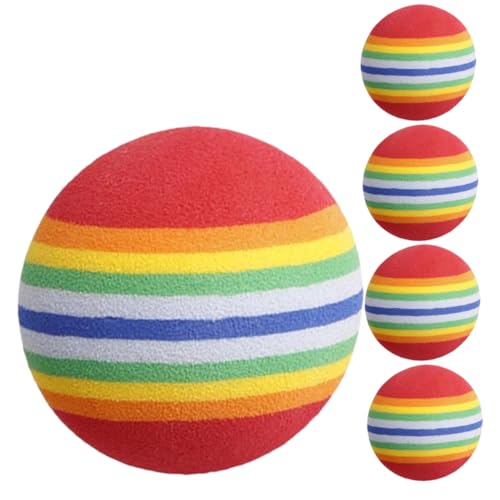 VILLFUL 5St Katzenspielzeugball outdor Spielzeug Katzen kratzball katzenspielzeuge dehnbares Spielzeug Katzenspielzeugbälle Regenbogenkatze schäumt Bälle Spielzeug für Katzenbälle Eva von VILLFUL