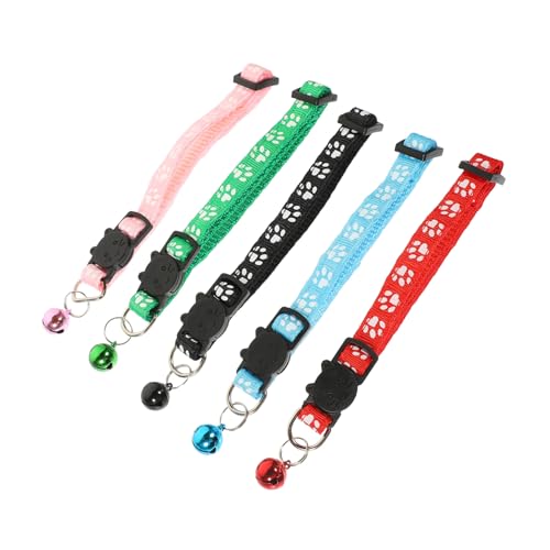 VILLFUL 5st Katzenhalsband Halskette Für Katze Glockenhalsbänder Für Kätzchen Kreatives Kätzchenhalsband Dekoratives Haustierhalsband Verstellbares Halsband Für Haustiere Nylon von VILLFUL