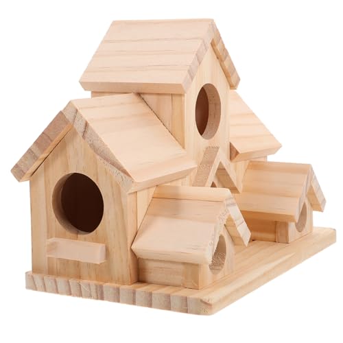 VILLFUL Handgefertigtes Vogelhaus Aus Holz für Den Außenbereich für Spatzen Kolibri Nistkäfig Fledermaushaus Dekoration von VILLFUL